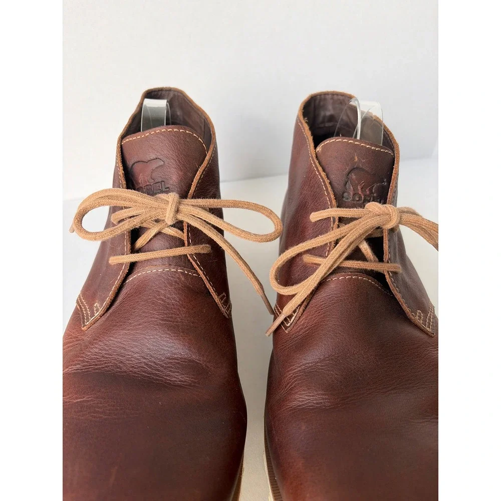 Sorel Kezar‎ Chukka Waterproof Leather Boots Mens 13 Brown